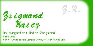 zsigmond maicz business card